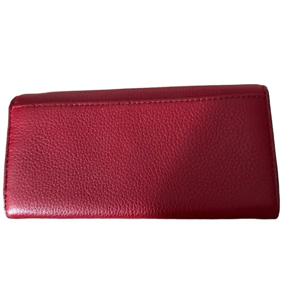 Michael Kors Fulton Flap Continental Soft Leather Wallet In Sienna